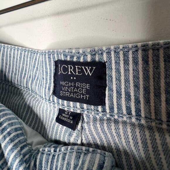 J. Crew Piper Stripe Vintage Straight Leg Jean Size 27 - Picture 4 of 7